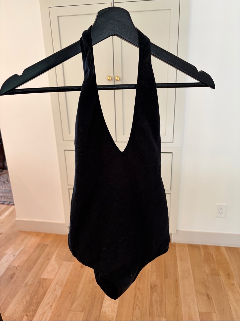 Vintage American Apparel Black Halter Bodysuit